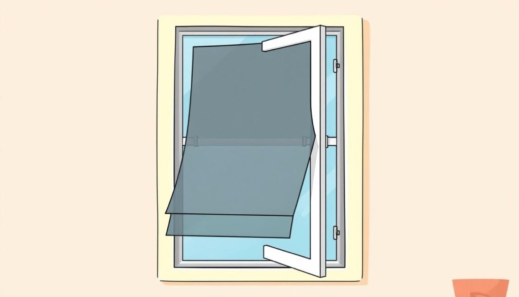 Image of a window with solar screen installed