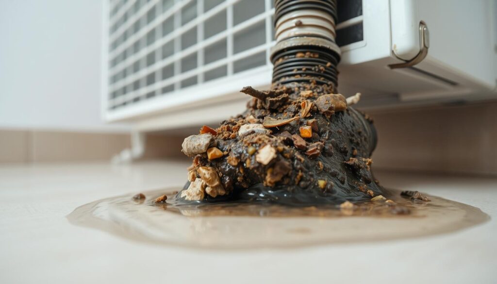 clogged AC drain line signs